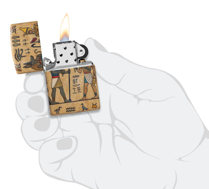 Zippo Ancient Glyphs Design White 540 Matte Windproof Lighter