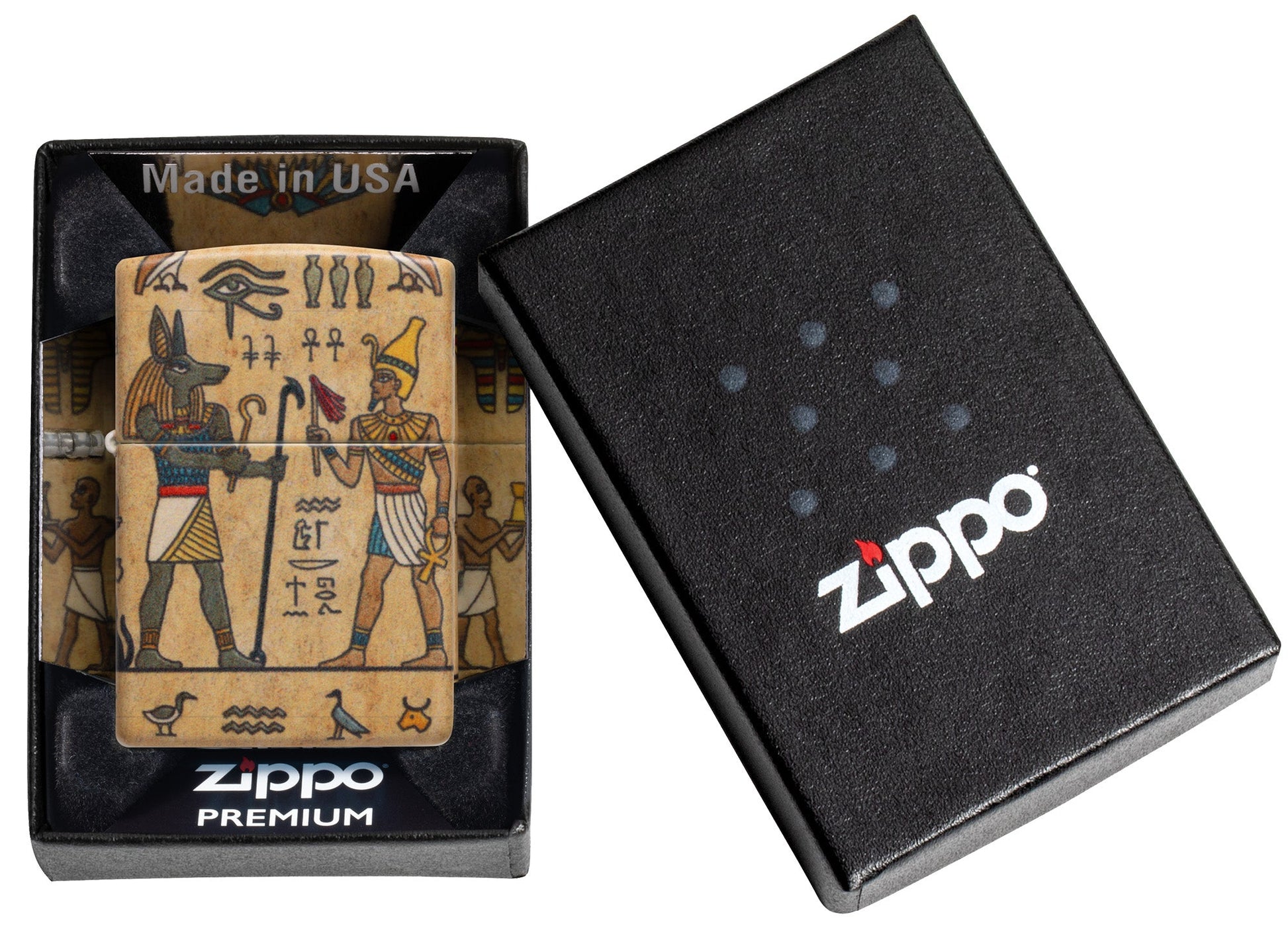 Zippo Ancient Glyphs Design White 540 Matte Windproof Lighter
