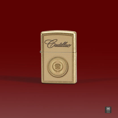 Zippo Cadillac Crest Design Street Brass Windproof Lighter