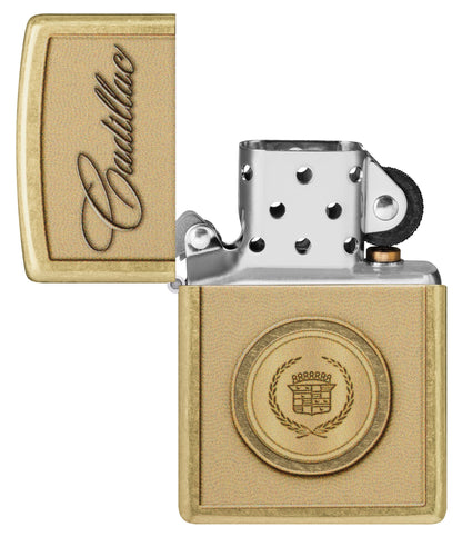 Zippo Cadillac Crest Design Street Brass Windproof Lighter