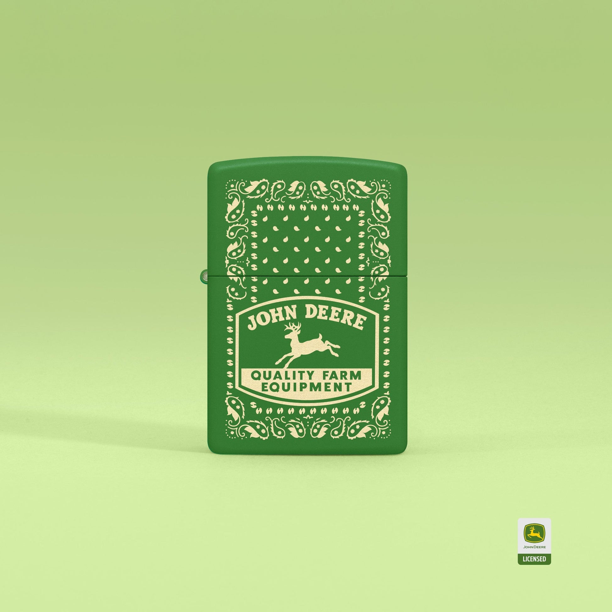 Zippo John Deere Paisley Design Moss Green Windproof Lighter