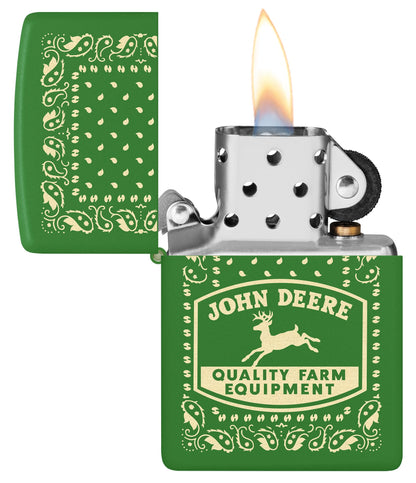 Zippo John Deere Paisley Design Moss Green Windproof Lighter