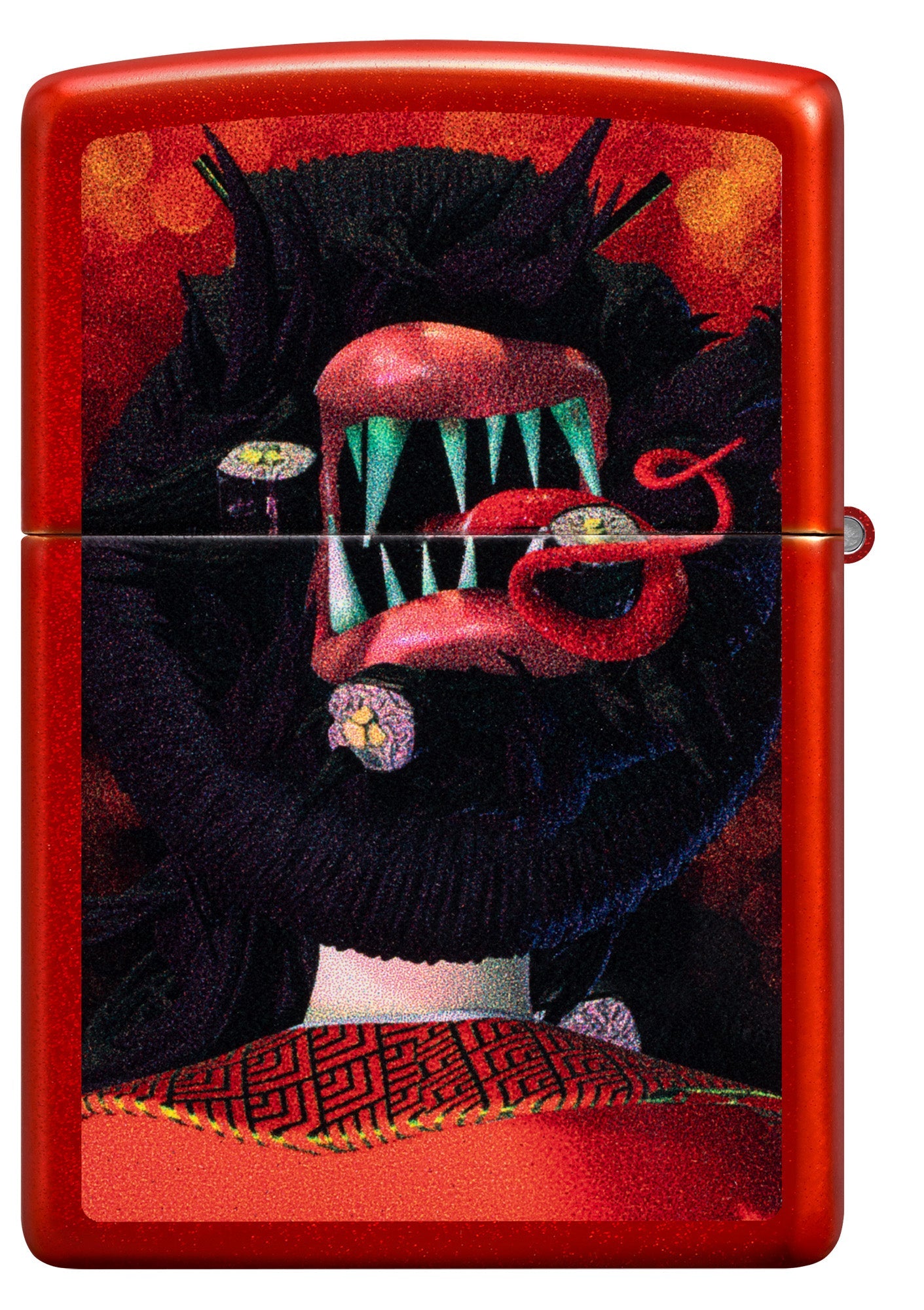 Zippo Dinner for Two Design Metallic Red Windproof Lighter
