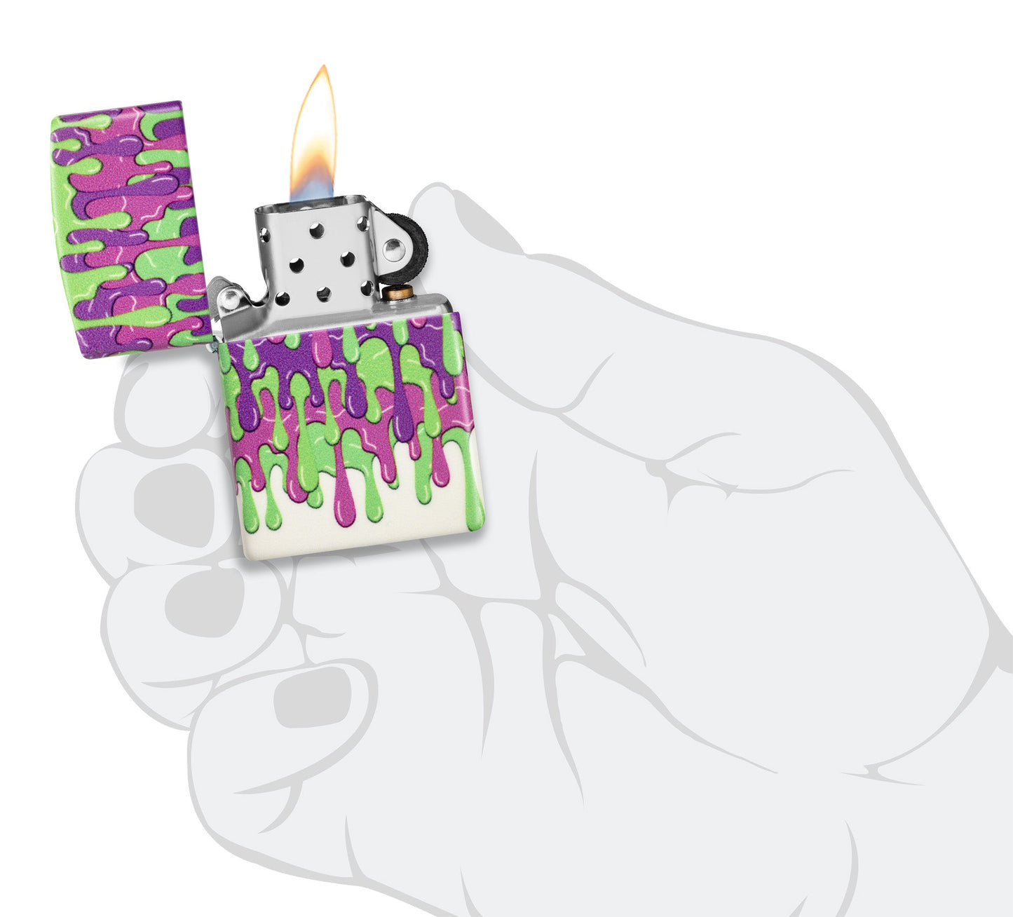 Zippo Glowing Slime Design Glow in the Dark Windproof Lighter