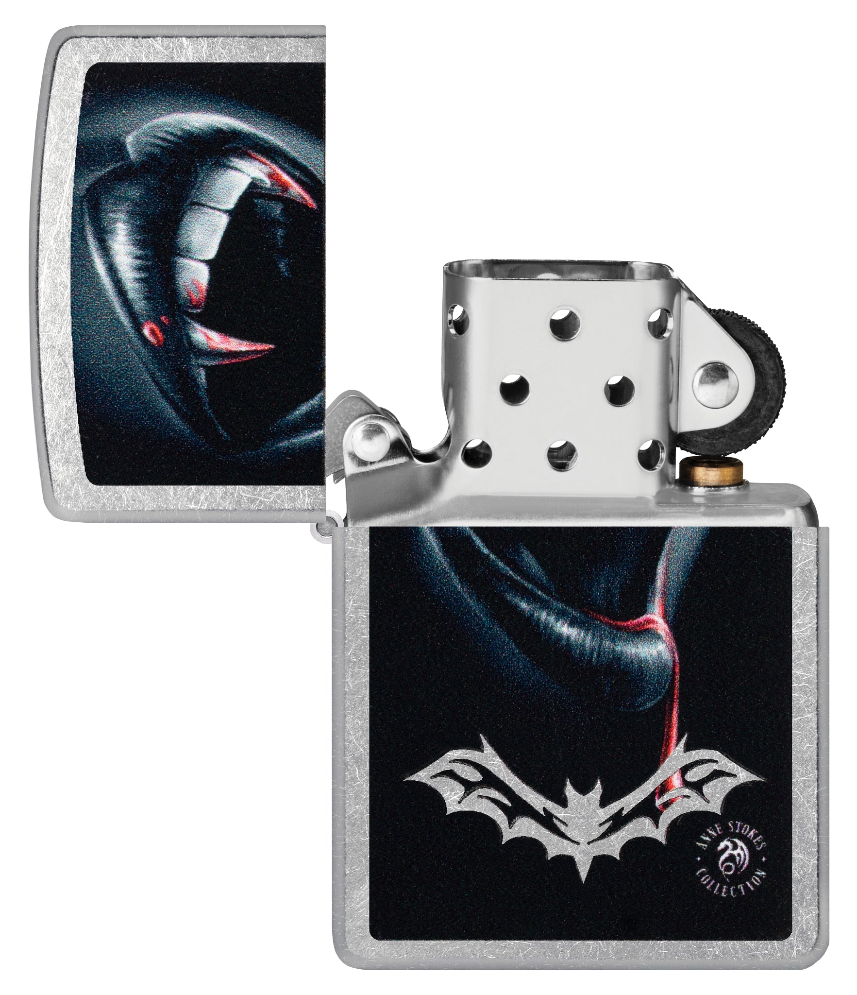 Zippo Anne Stokes Bite Design Street Chrome Windproof Lighter