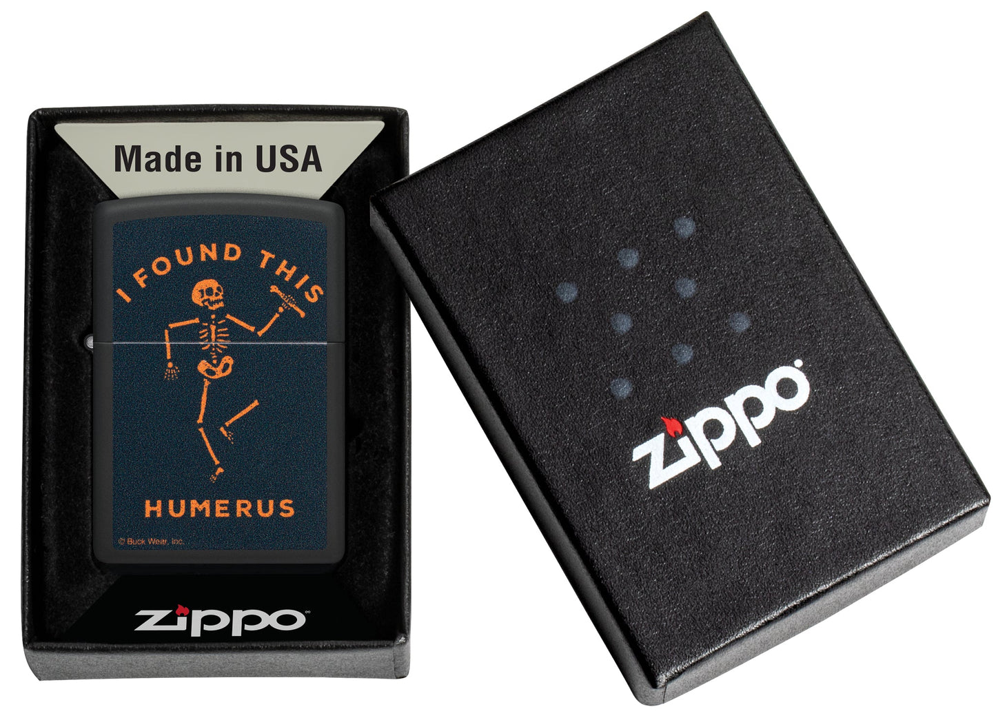 Zippo Buck Wear™ Humerus Design Black Matte Windproof Lighter
