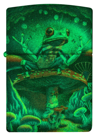 Zippo Zen Frog Design Glow in the Dark Matte Windproof Lighter