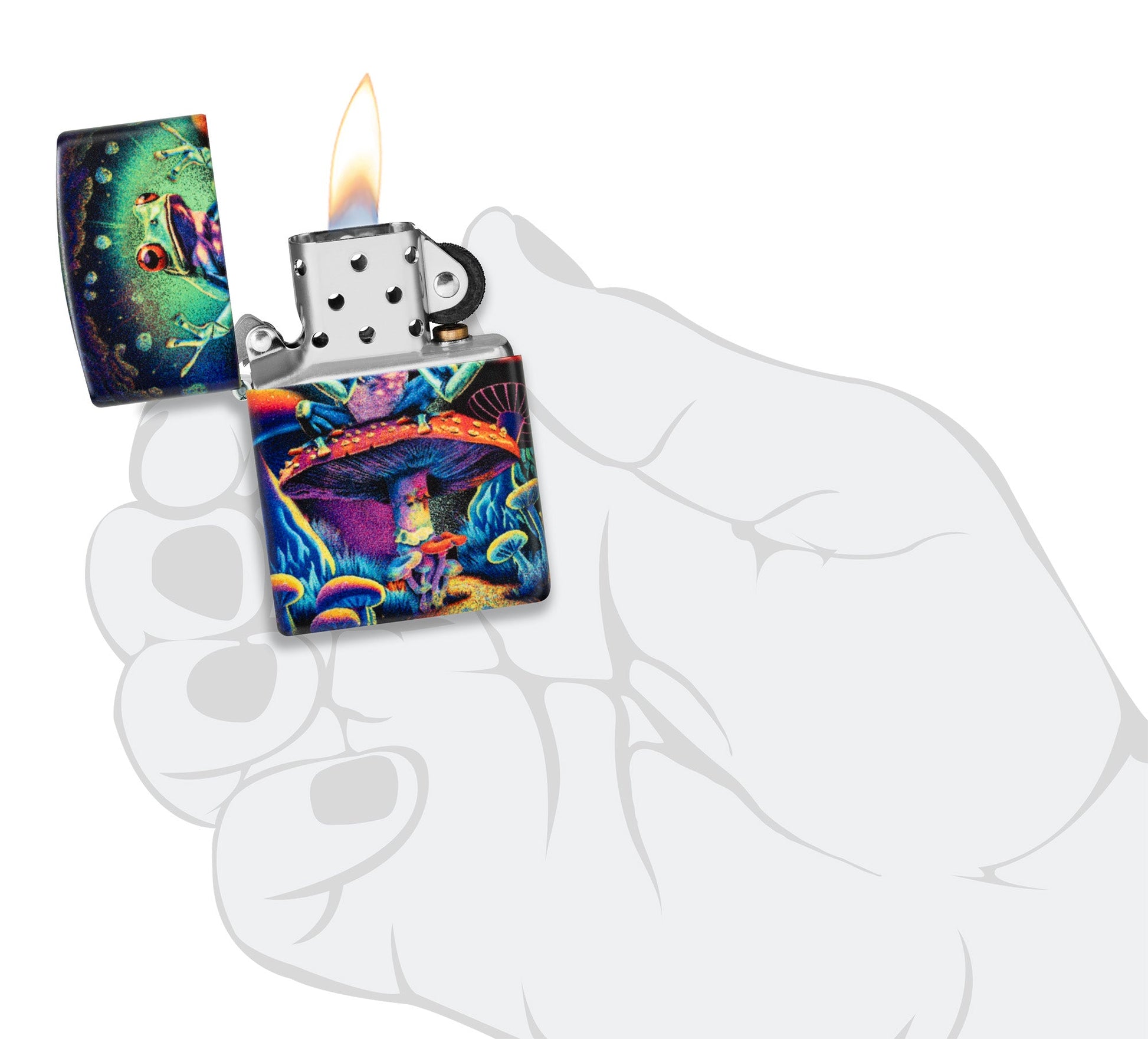 Zippo Zen Frog Design Glow in the Dark Matte Windproof Lighter