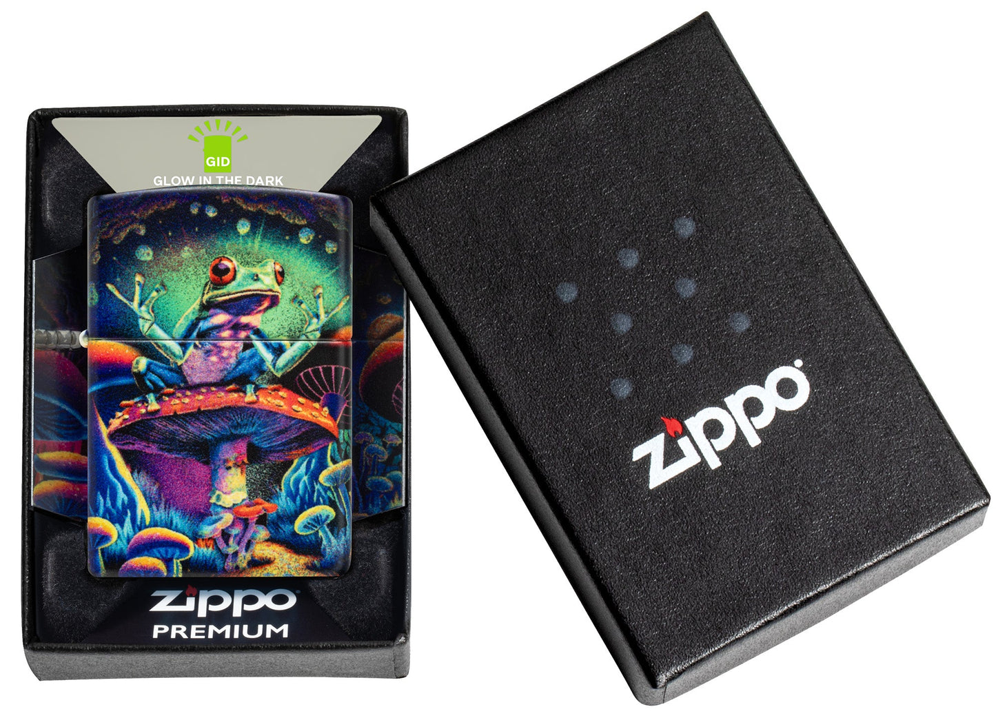 Zippo Zen Frog Design Glow in the Dark Matte Windproof Lighter