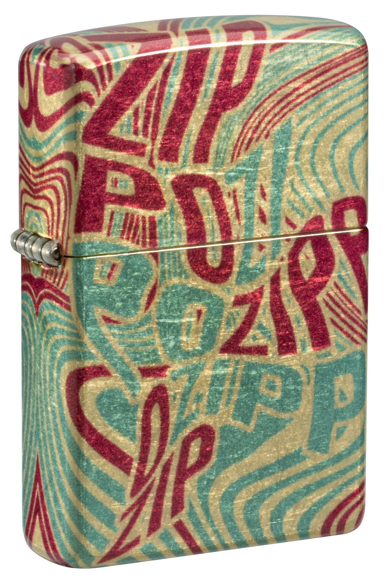 Zippo Zag Design 540 Tumbled Brass Windproof Lighter