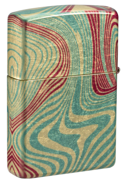 Zippo Zag Design 540 Tumbled Brass Windproof Lighter