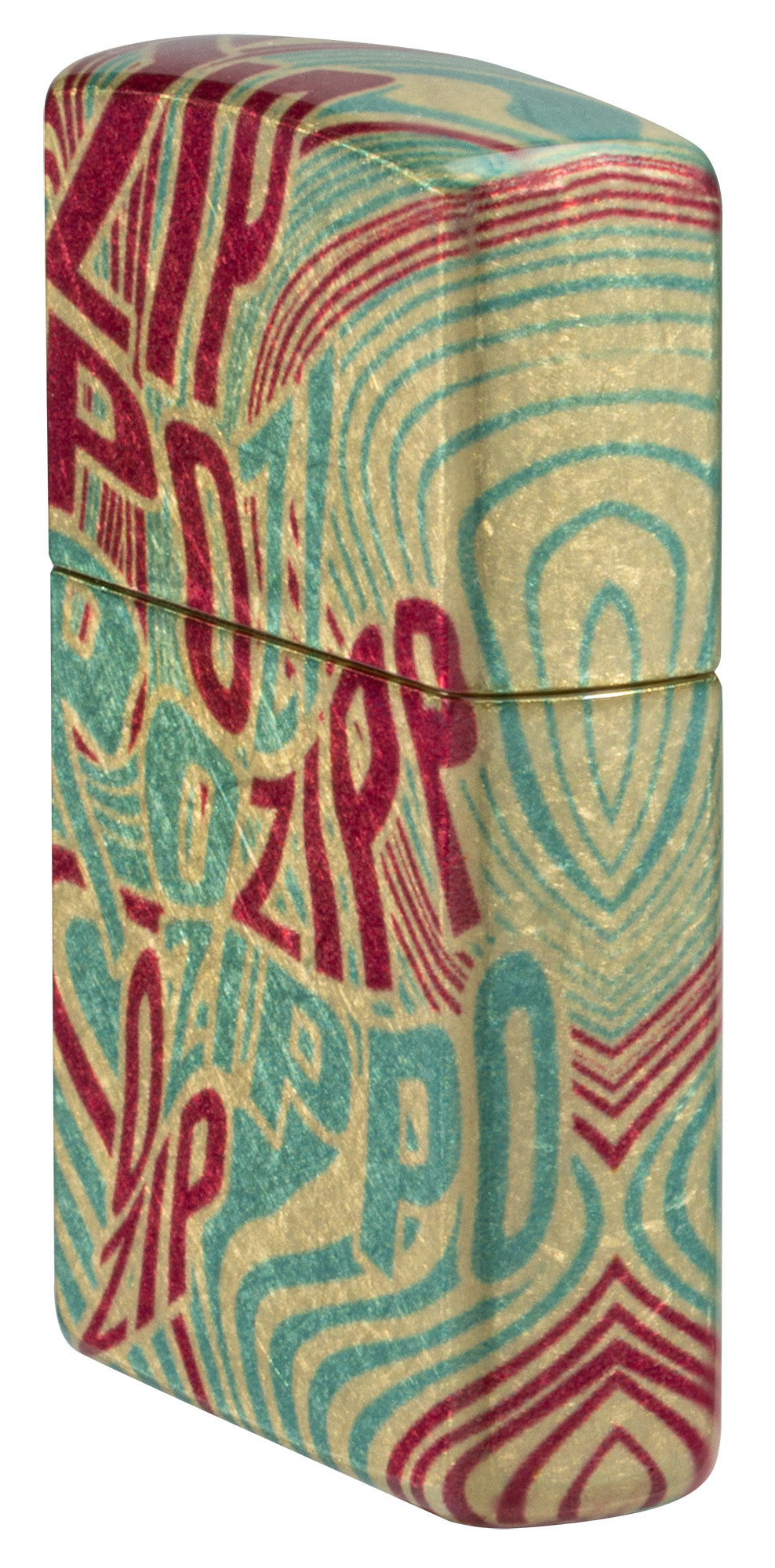 Zippo Zag Design 540 Tumbled Brass Windproof Lighter