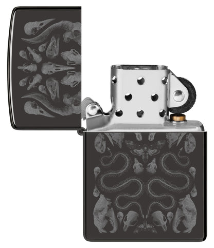 Zippo Bone Mosaic Design Ebony Windproof Lighter