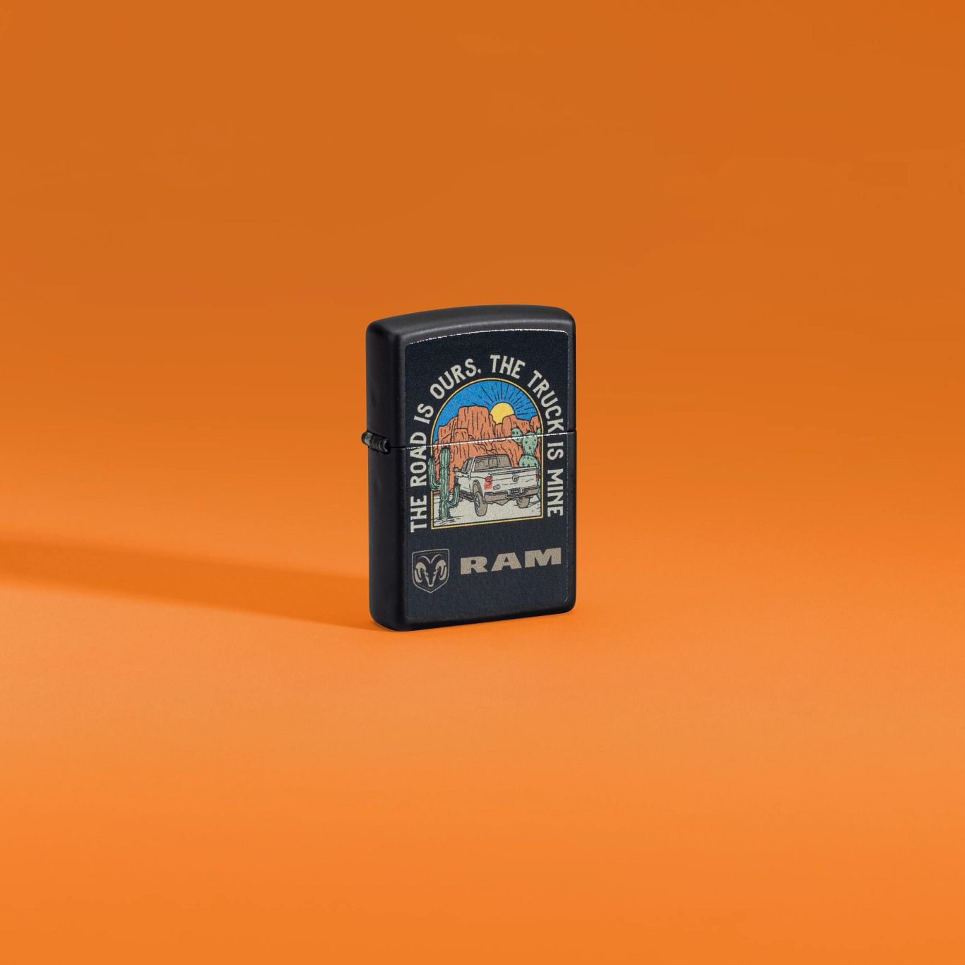 Zippo RAM The Truck is Mine Design Black Matte Windproof Lighter
