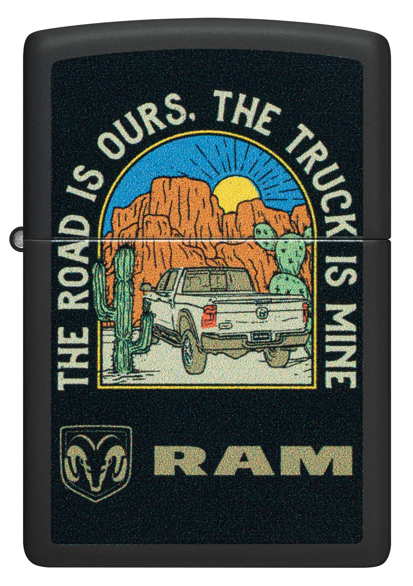 Zippo RAM The Truck is Mine Design Black Matte Windproof Lighter
