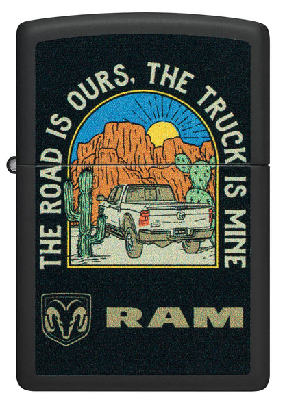 Zippo RAM The Truck is Mine Design Black Matte Windproof Lighter