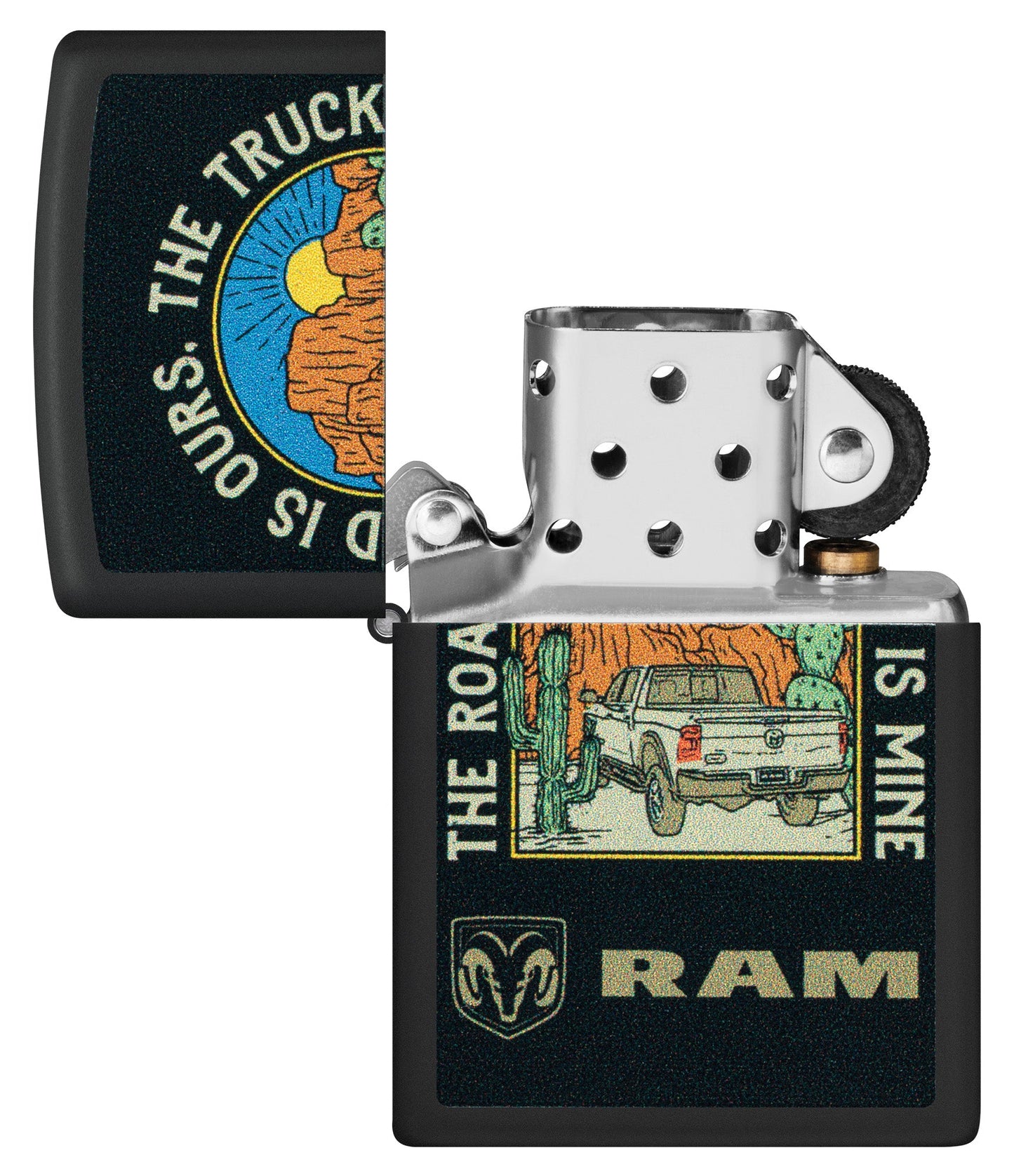Zippo RAM The Truck is Mine Design Black Matte Windproof Lighter