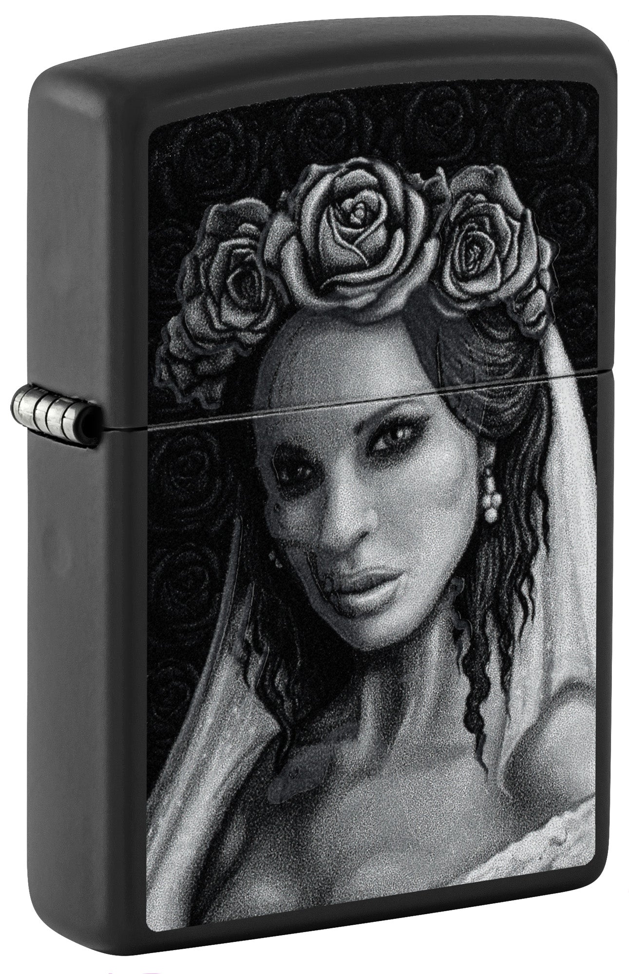 Zippo Til Death Design Black Matte Windproof Lighter
