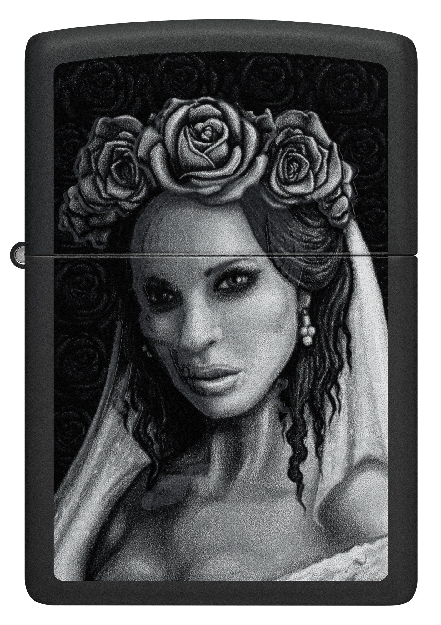 Zippo Til Death Design Black Matte Windproof Lighter