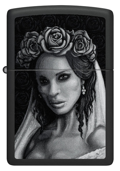 Zippo Til Death Design Black Matte Windproof Lighter