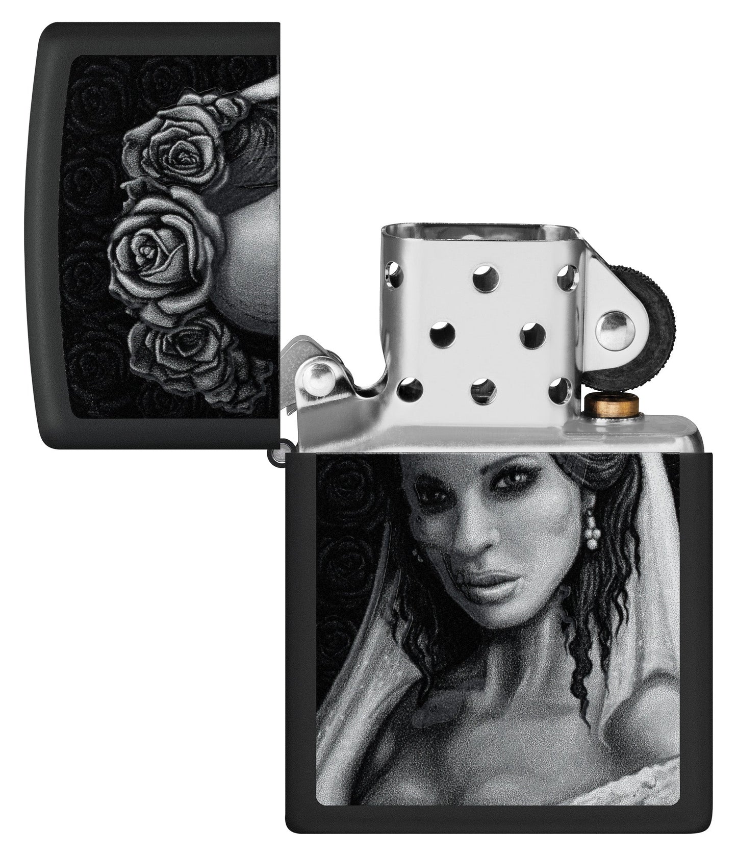 Zippo Til Death Design Black Matte Windproof Lighter