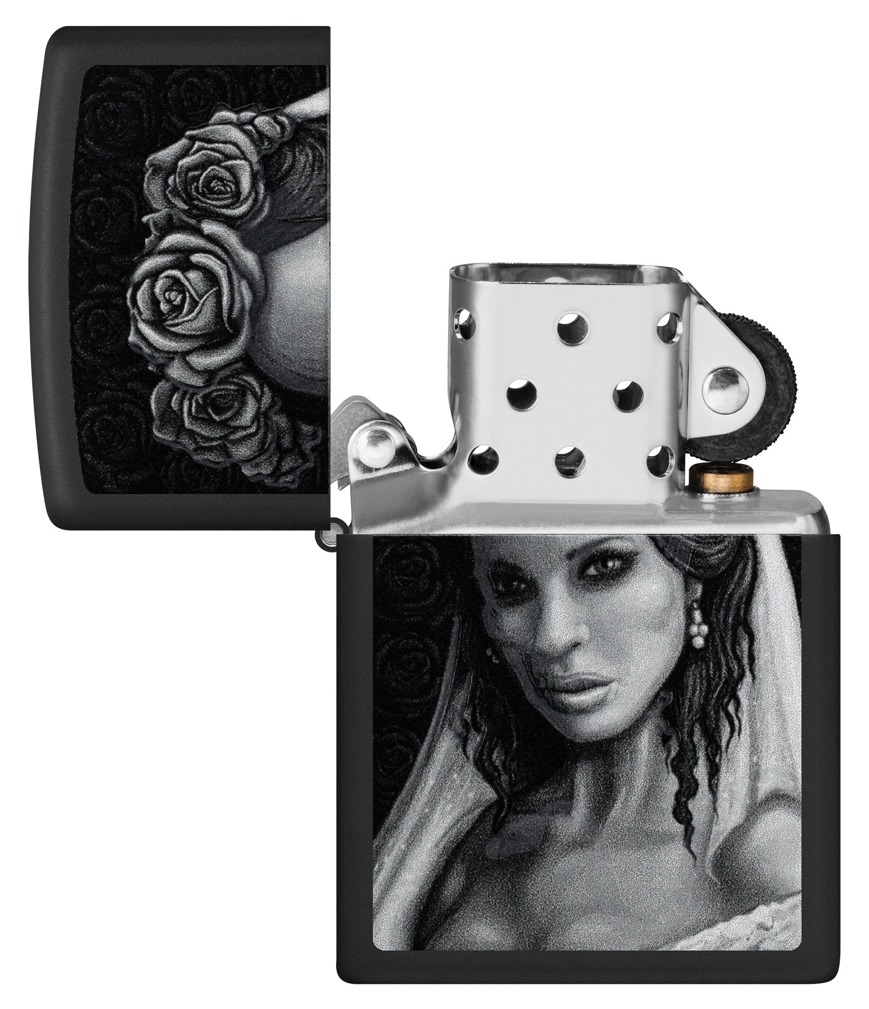 Zippo Til Death Design Black Matte Windproof Lighter