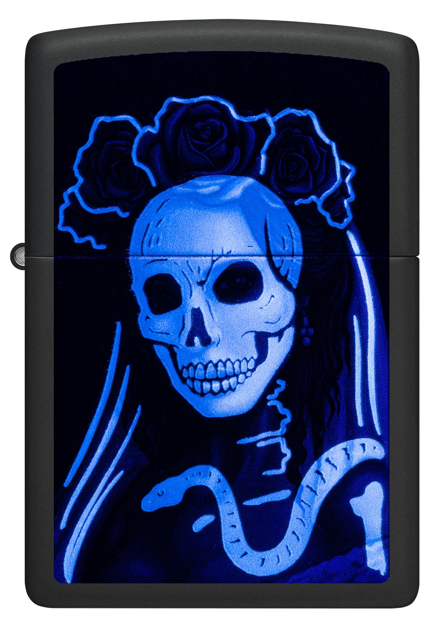 Zippo Til Death Design Black Matte Windproof Lighter