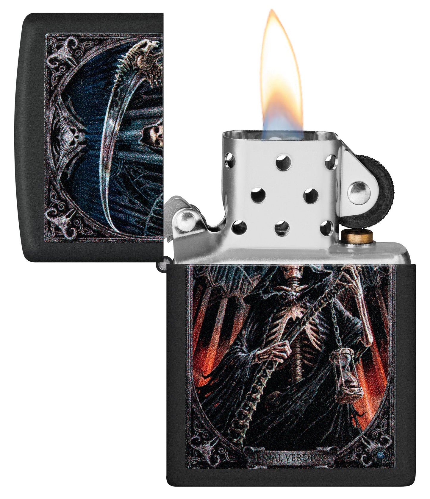 Zippo Anne Stokes Final Verdict Design Black Matte Windproof Lighter