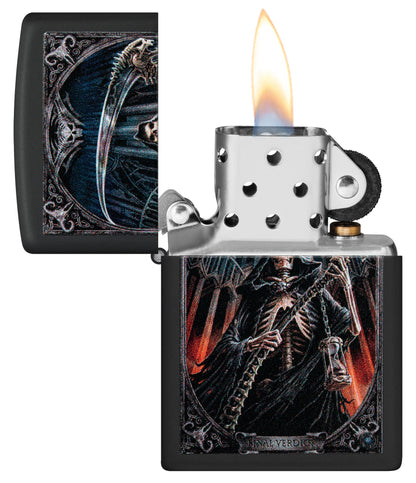 Zippo Anne Stokes Final Verdict Design Black Matte Windproof Lighter