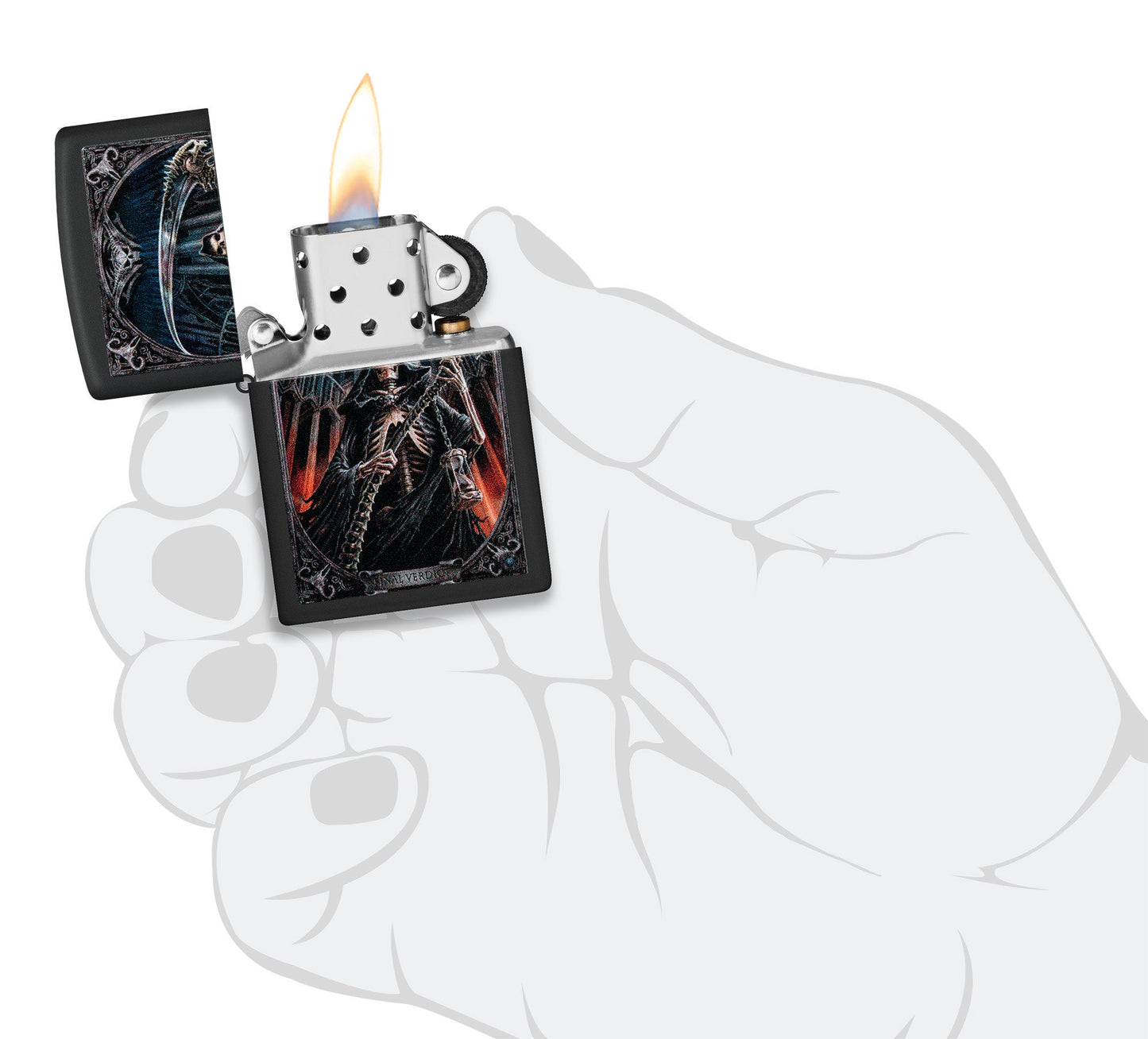 Zippo Anne Stokes Final Verdict Design Black Matte Windproof Lighter