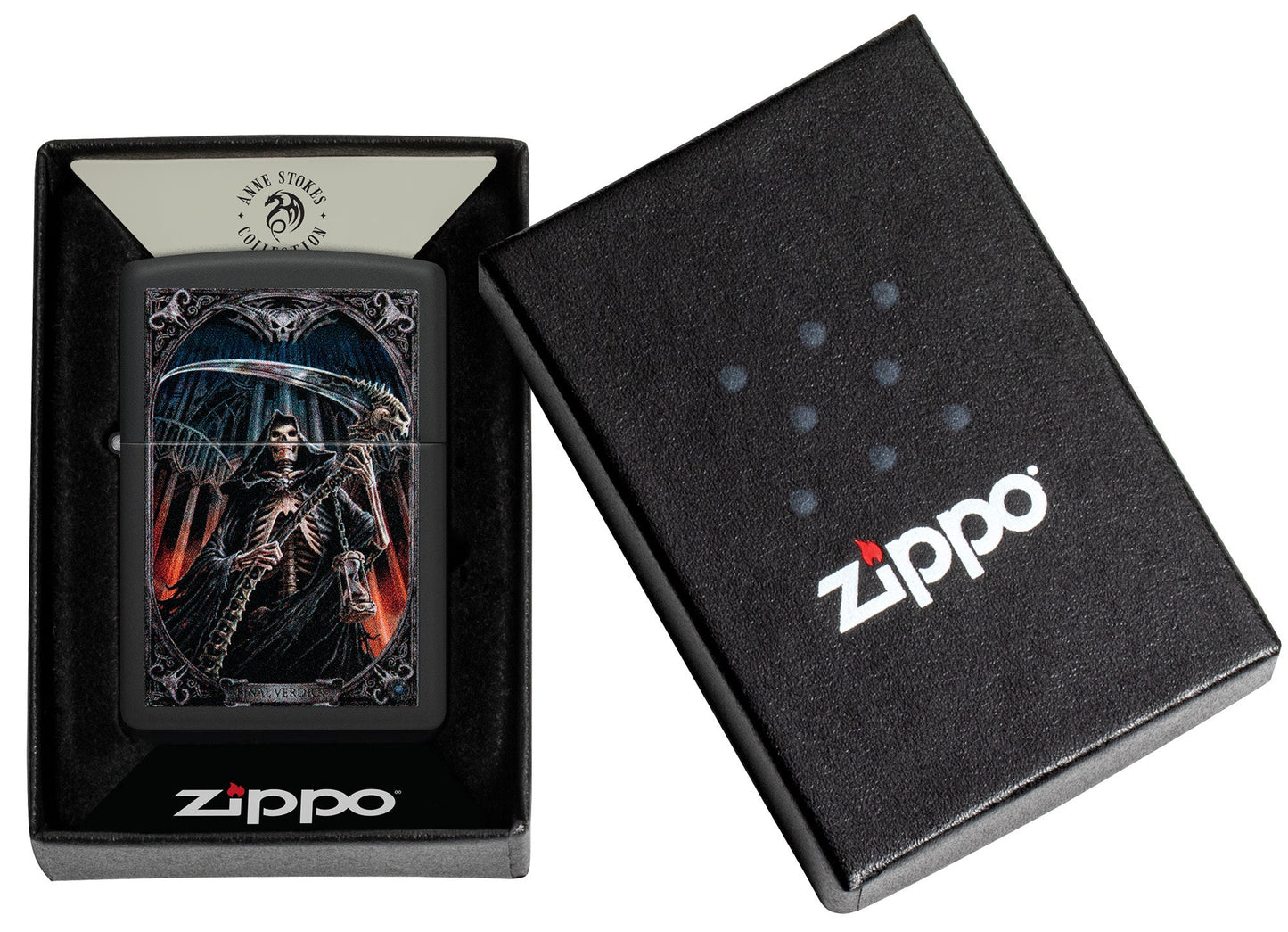 Zippo Anne Stokes Final Verdict Design Black Matte Windproof Lighter