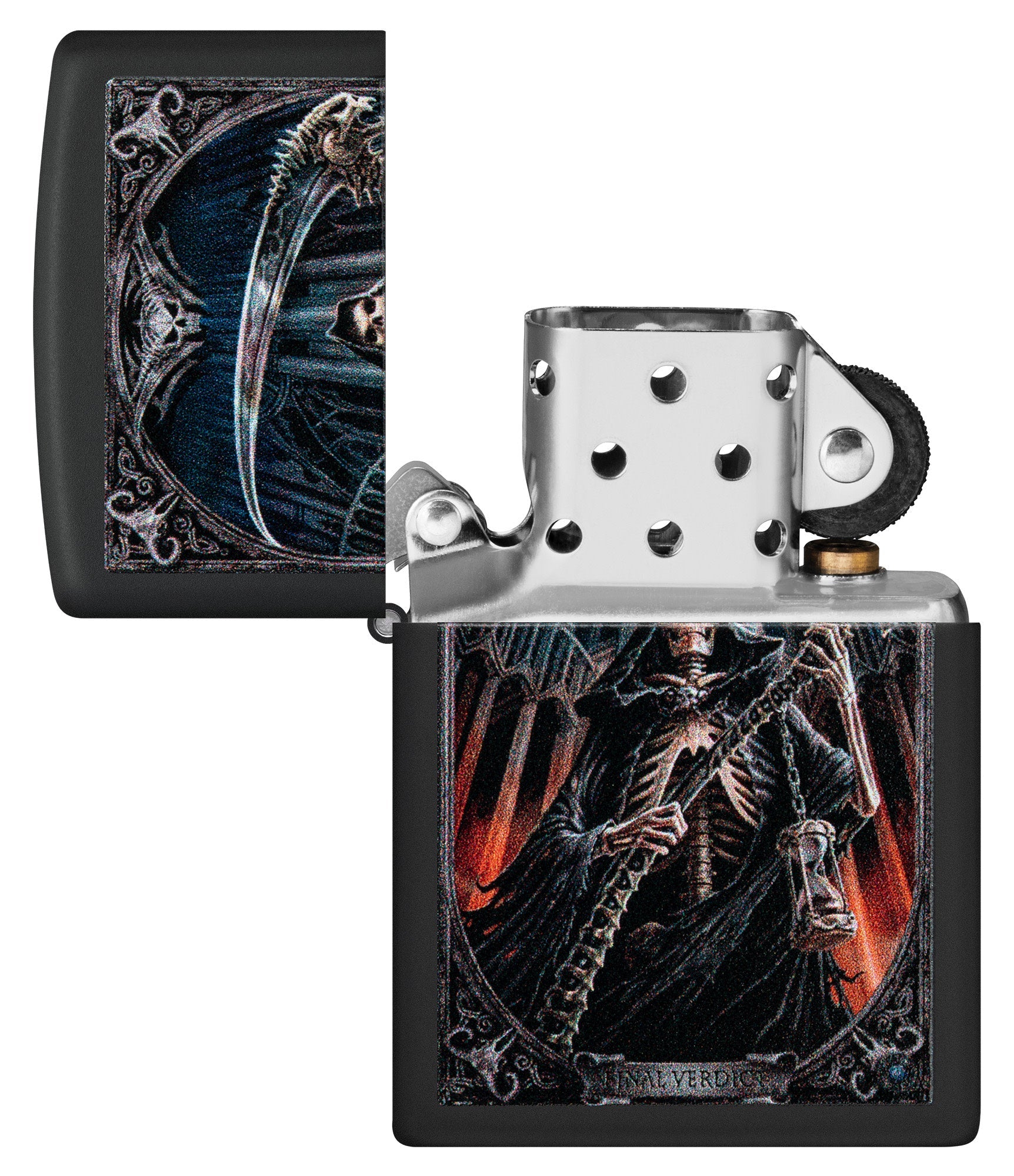 Zippo Anne Stokes Final Verdict Design Black Matte Windproof Lighter