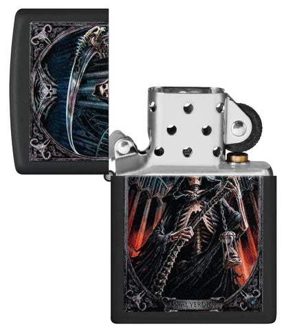Zippo Anne Stokes Final Verdict Design Black Matte Windproof Lighter