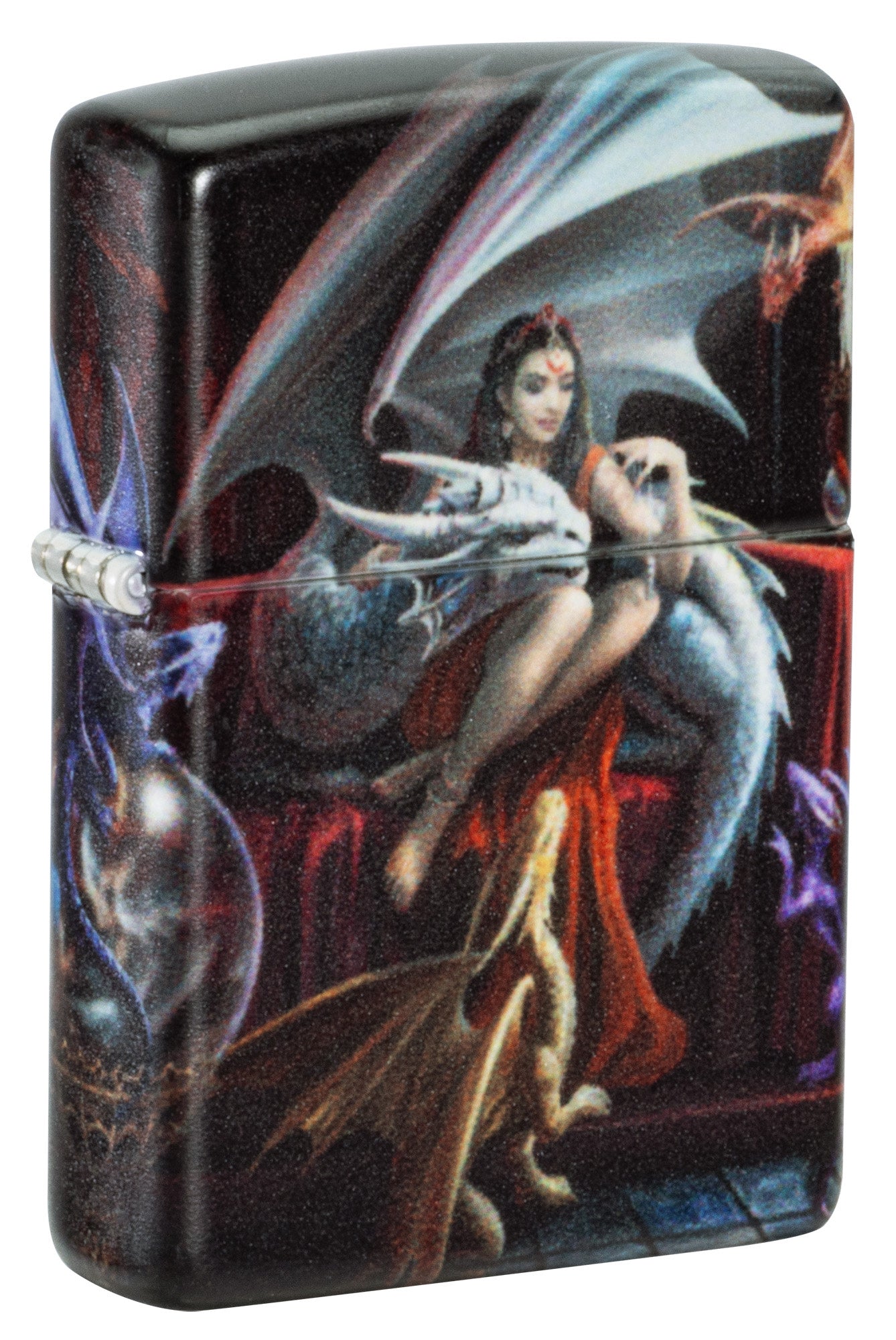 Zippo Anne Stokes Dragon Charm Design Black Matte Windproof Lighter