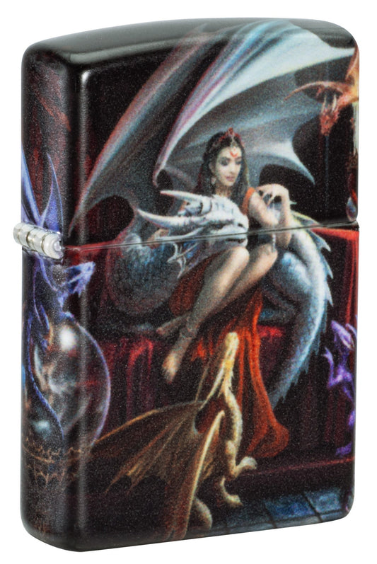 Zippo Anne Stokes Dragon Charm Design Black Matte Windproof Lighter
