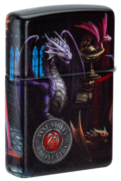 Zippo Anne Stokes Dragon Charm Design Black Matte Windproof Lighter