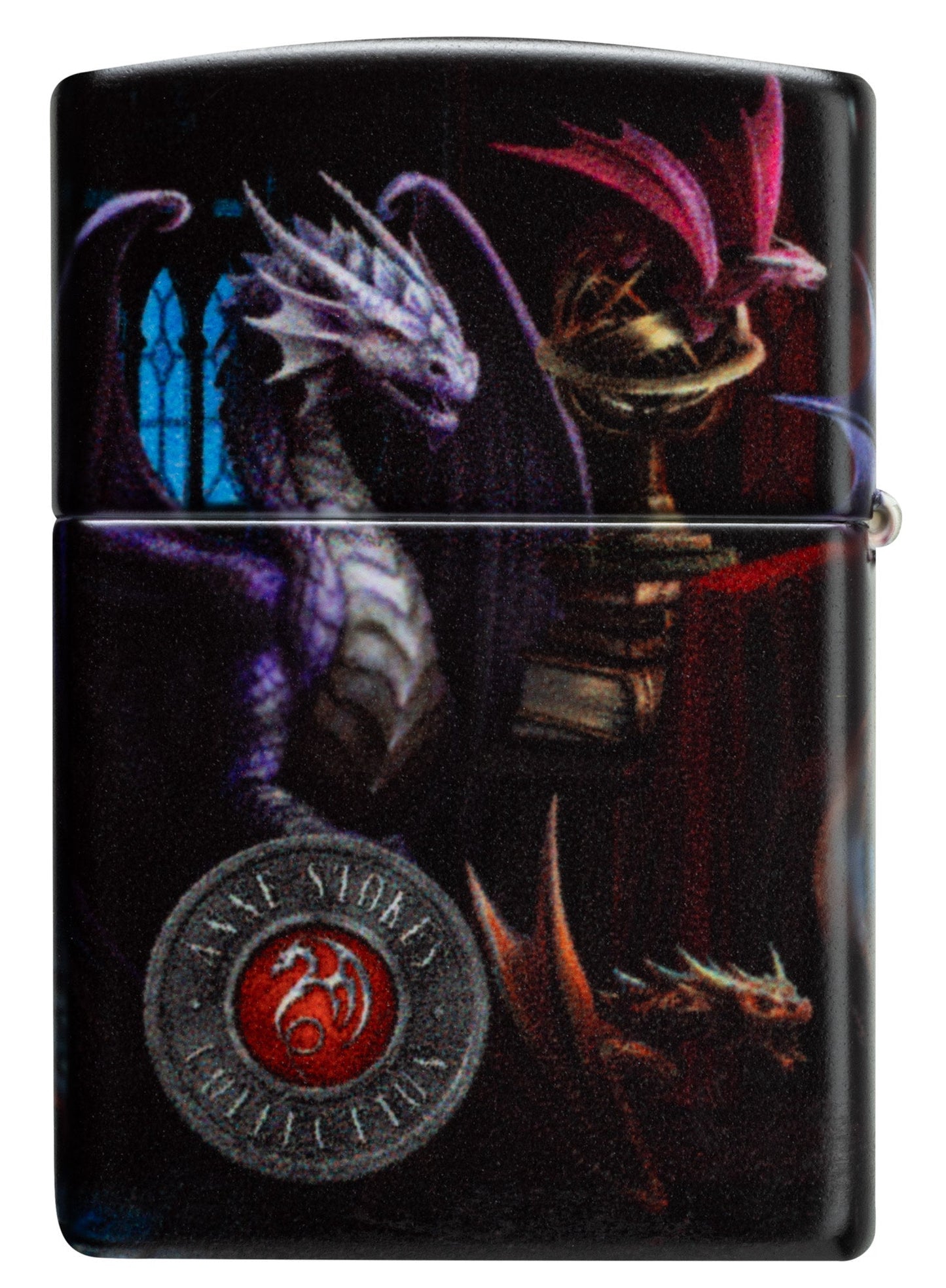 Zippo Anne Stokes Dragon Charm Design Black Matte Windproof Lighter
