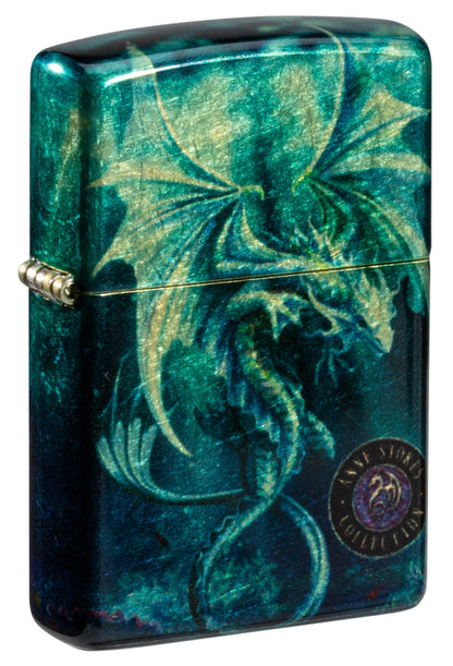 Zippo Anne Stokes Sea Dragon Design 540 Tumbled Brass Windproof Lighter