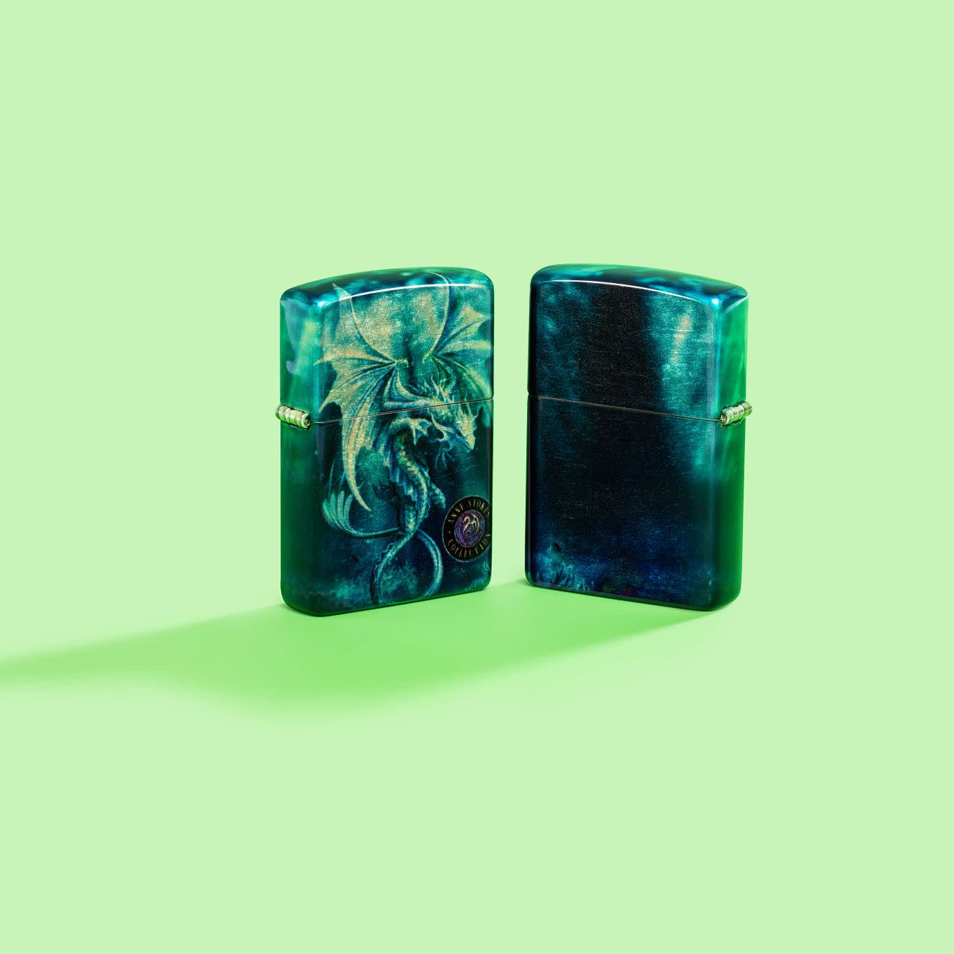Zippo Anne Stokes Sea Dragon Design 540 Tumbled Brass Windproof Lighter