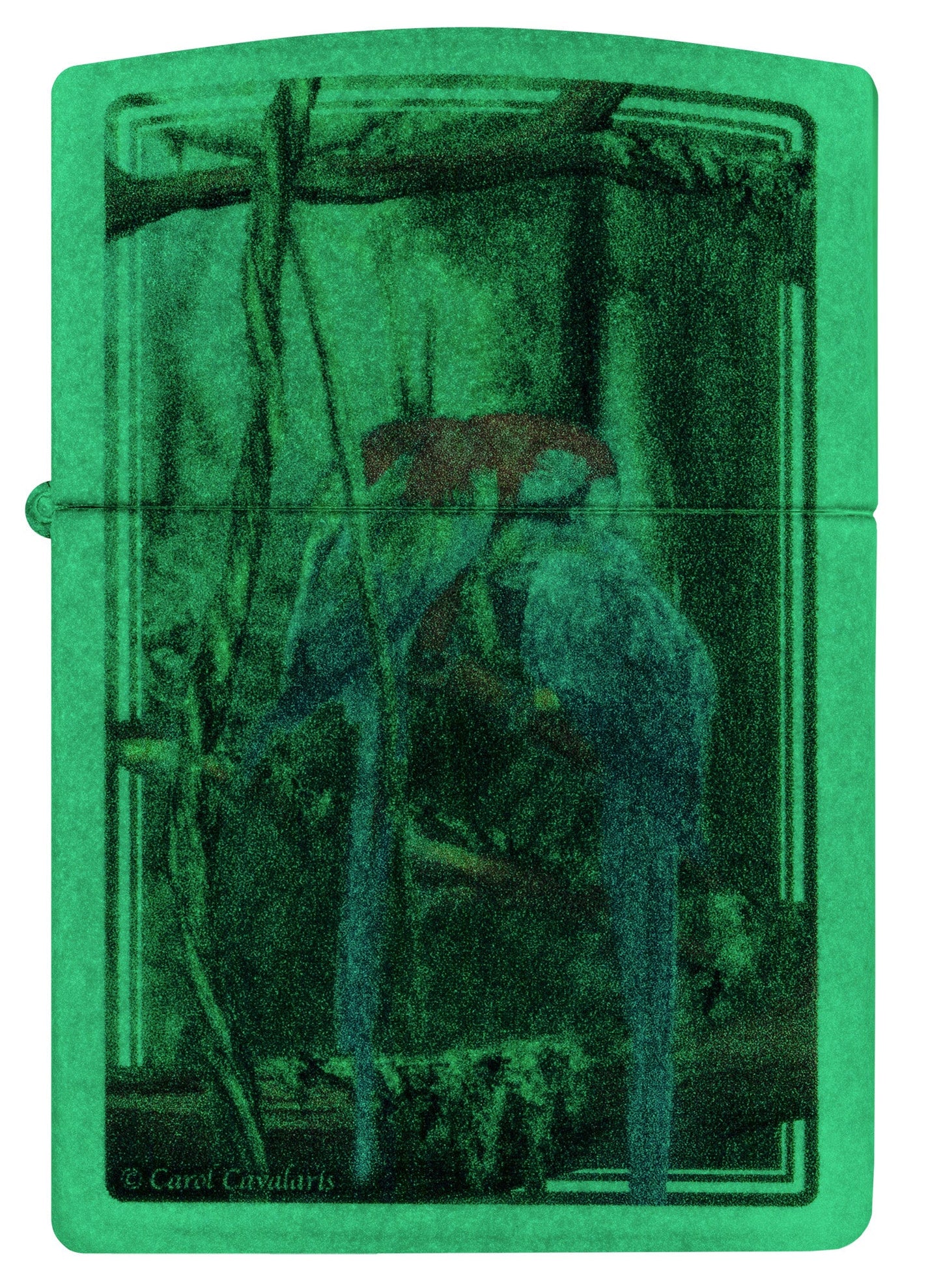 Zippo Carol Cavalaris Jewels of the Jungle Design Glow In The Dark Windproof Lighter