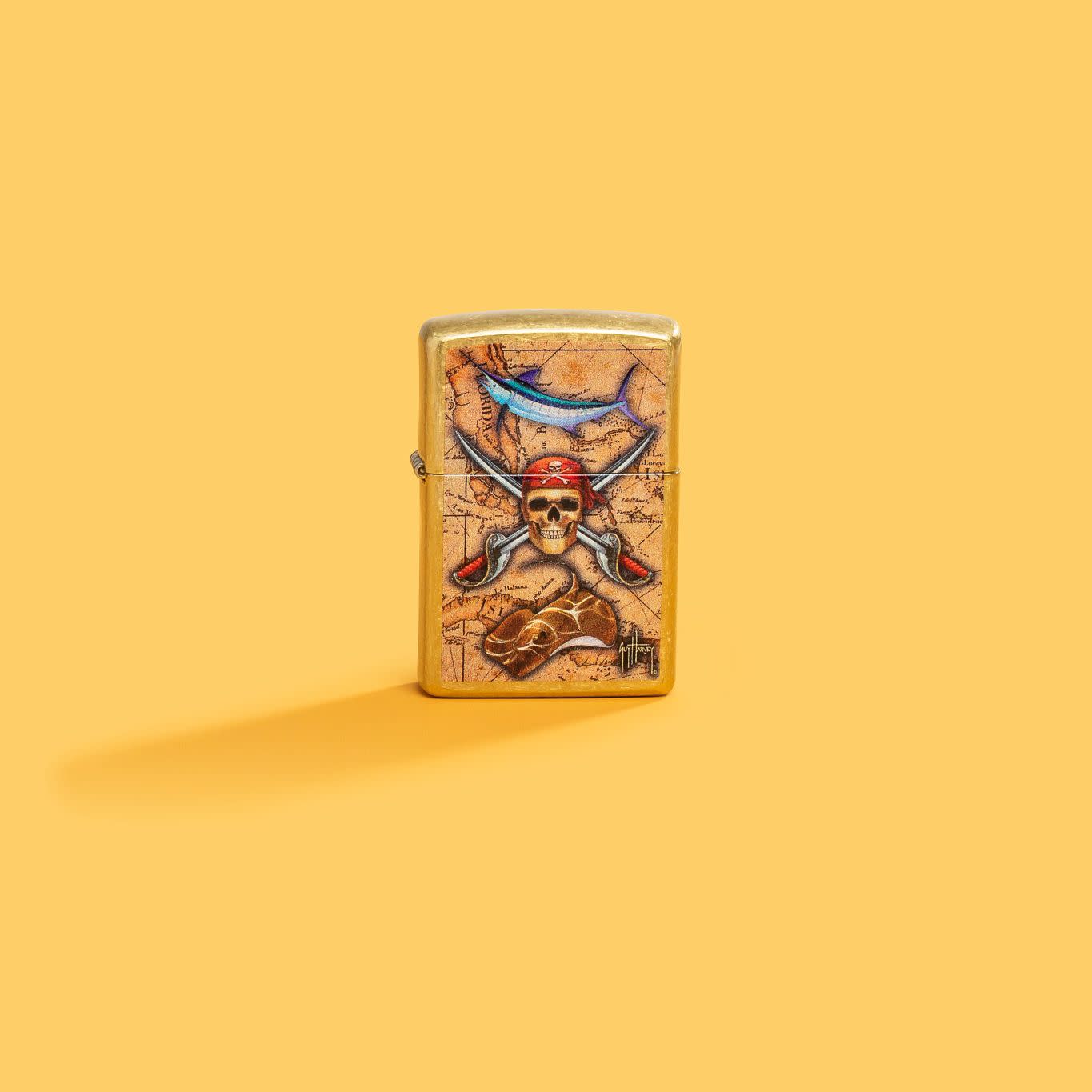Zippo Guy Harvey Treasure Map Design Street Brass Windproof Lighter