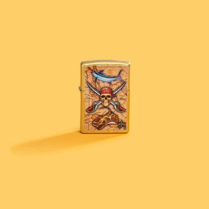 Zippo Guy Harvey Treasure Map Design Street Brass Windproof Lighter