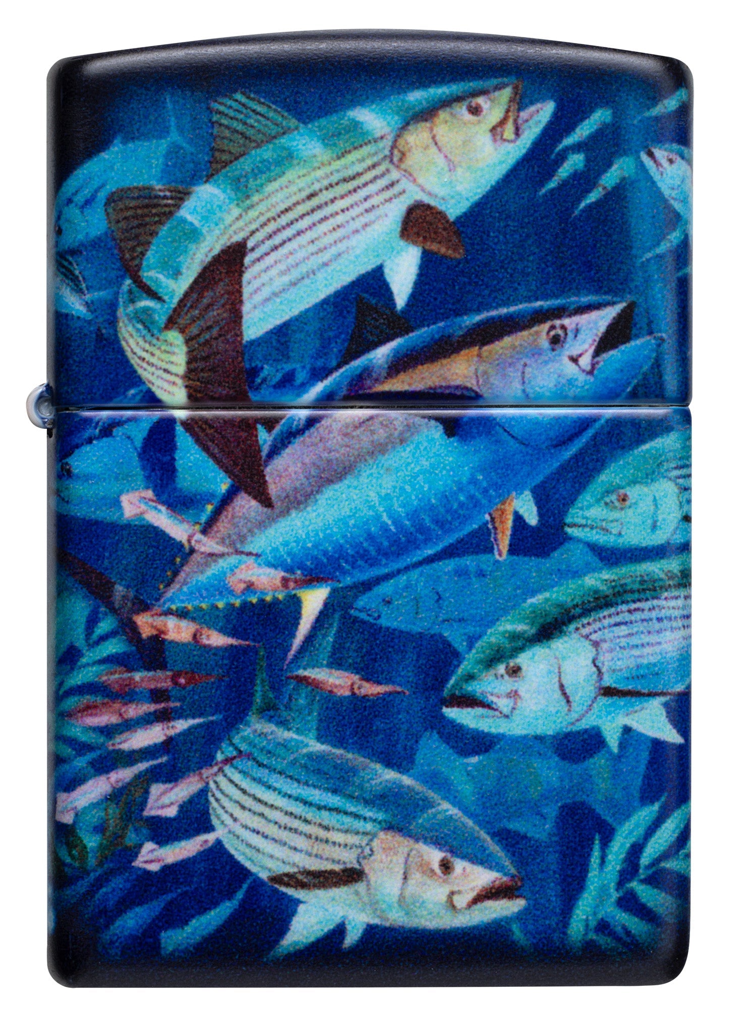 Zippo Guy Harvey Fish School Design Blue Matte Windproof Lighter