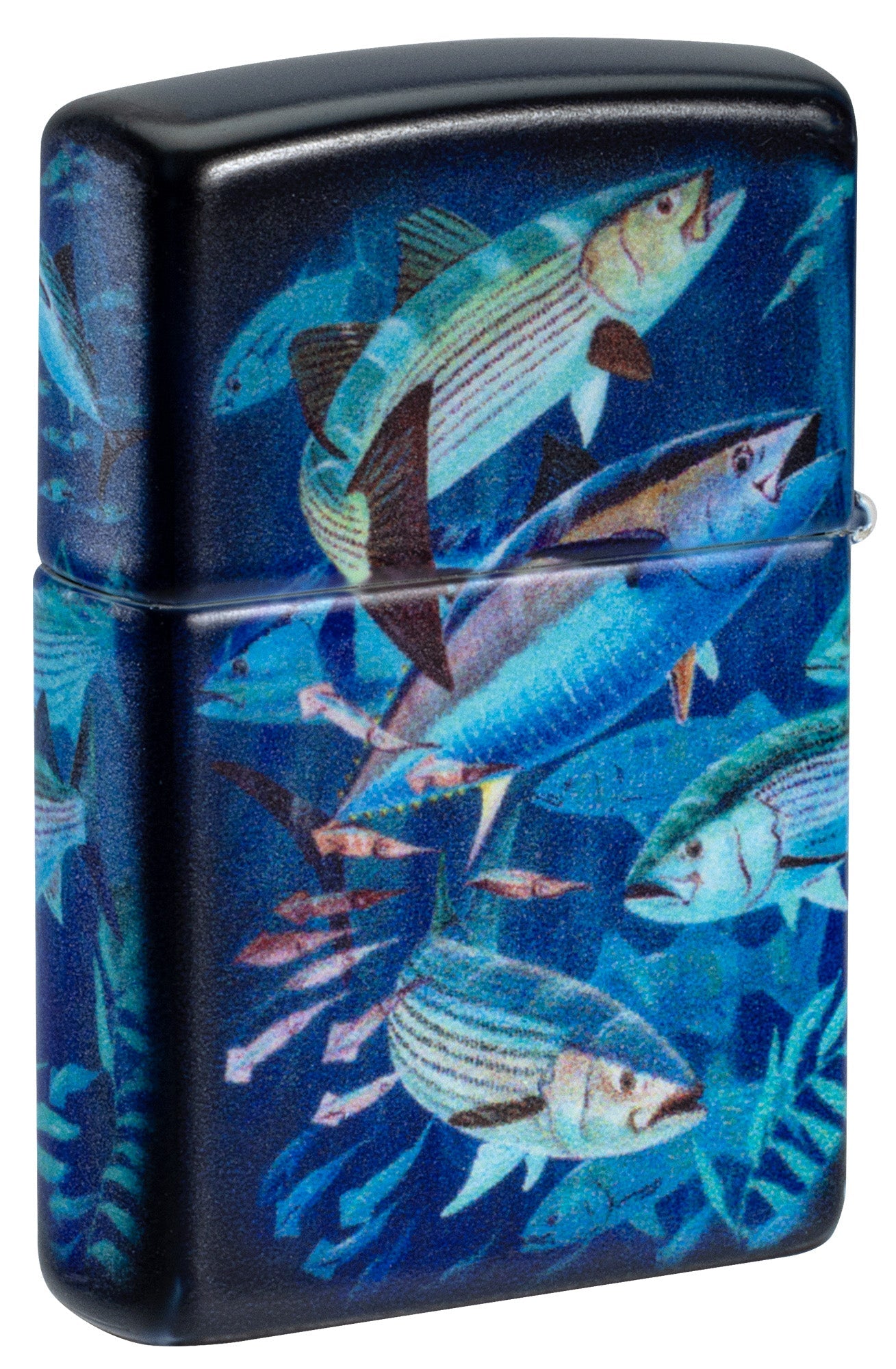 Zippo Guy Harvey Fish School Design Blue Matte Windproof Lighter