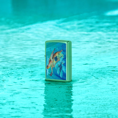 Zippo Guy Harvey Hawksbill Caravan Design High Polish Green Windproof Lighter
