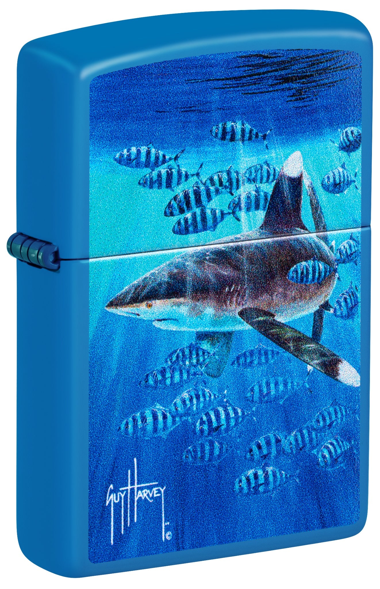 Zippo Guy Harvey Co-Pilot Design Sky Blue Matte Windproof Lighter