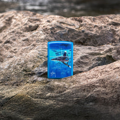 Zippo Guy Harvey Co-Pilot Design Sky Blue Matte Windproof Lighter