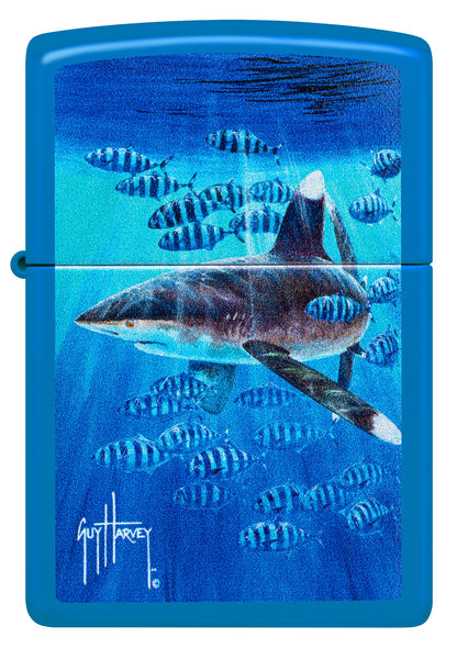 Zippo Guy Harvey Co-Pilot Design Sky Blue Matte Windproof Lighter