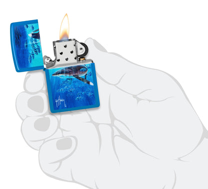 Zippo Guy Harvey Co-Pilot Design Sky Blue Matte Windproof Lighter