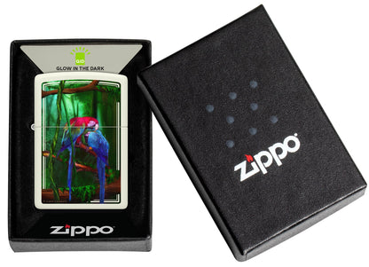 Zippo Carol Cavalaris Jewels of the Jungle Design Glow In The Dark Windproof Lighter